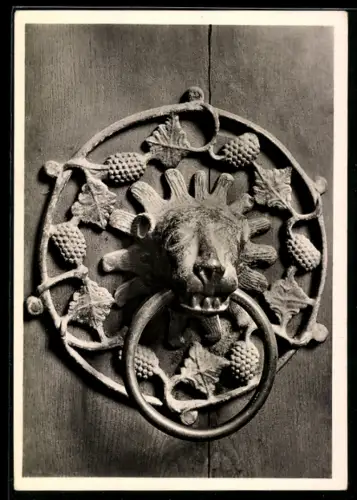 Foto-AK Deutscher Kunstverlag, Nr. 11: Loccum, ehemaliges Zisterzienserkloster, Türklopfer