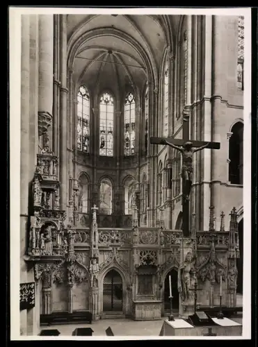 Foto-AK Deutscher Kunstverlag, Nr. 8: Magdeburg, Chor und Lettner des Doms, Innenansicht