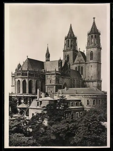 AK Magdeburg, Dom vom Fürstenwall aus