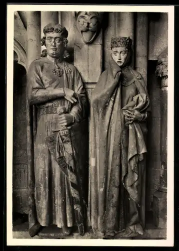 Foto-AK Naumburg, Dom, Ekkehard und Uta