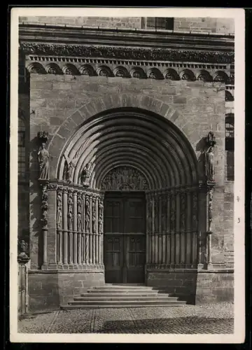 Foto-AK Deutscher Kunstverlag, Nr. B 15: Bamberg, Fürstenportal im Dom