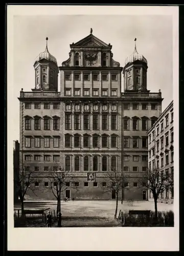 Foto-AK Deutscher Kunstverlag, Nr. 28: Augsburg, Rückfront vom Rathaus
