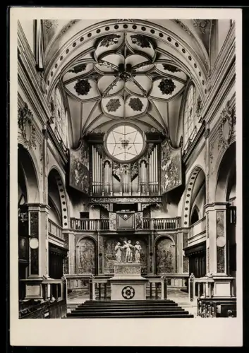 Foto-AK Deutscher Kunstverlag, Nr. 16: Augsburg, Fuggerkapelle, Innenraum mit Altar