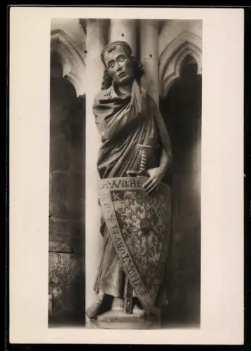 Foto-AK Deutscher Kunstverlag: Naumburg, Statue von Wilhelm von Camburg