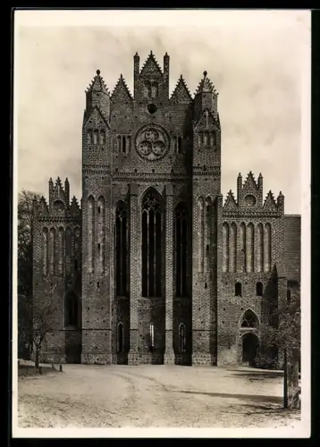 Foto-AK Deutscher Kunstverlag, NR 4: Chorin, Westfassade des ehemaligen Zisterzienserklosters