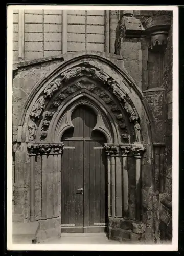 Foto-AK Deutscher Kunstverlag, NR 1275: Minden, Dom, Pforte mit den klugen und törrichten Jungfrauen