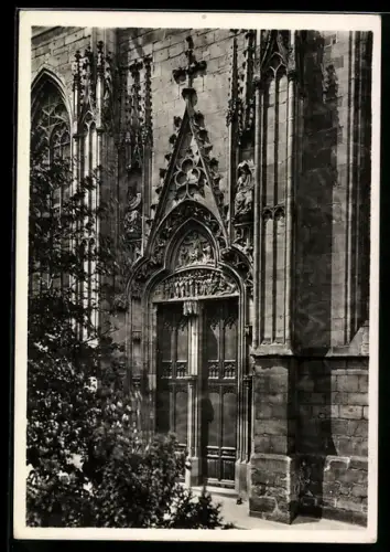 Foto-AK Deutscher Kunstverlag, Nr. 4: Esslingen, Südportal der Frauenkirche