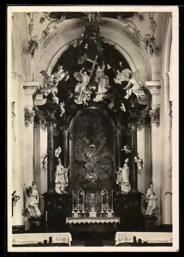Foto-AK Deutscher Kunstverlag, Nr. 3: Rott am Inn, Kirche des ehem. Benediktiner-Klosters, Hochaltar