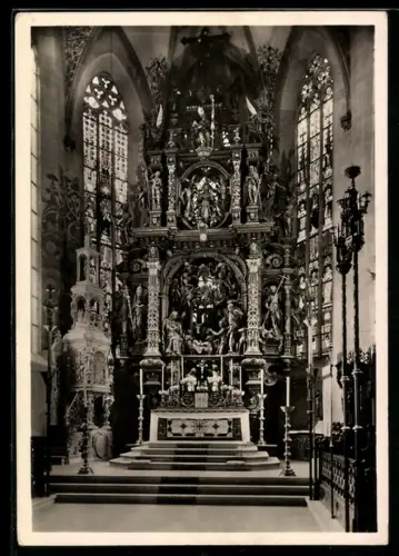 Foto-AK Deutscher Kunstverlag, Nr. 6: Ueberlingen, Hochaltar im Münster