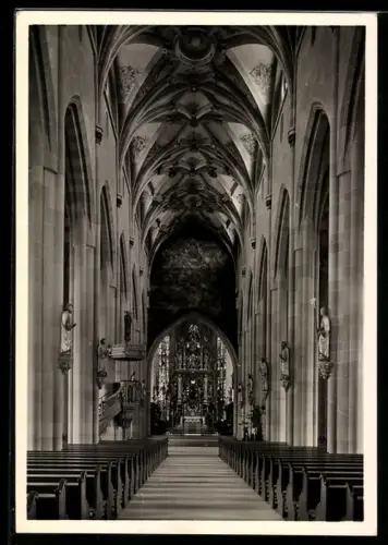 Foto-AK Deutscher Kunstverlag, Nr. 4: Ueberlingen, Blick zum Chor im Münster