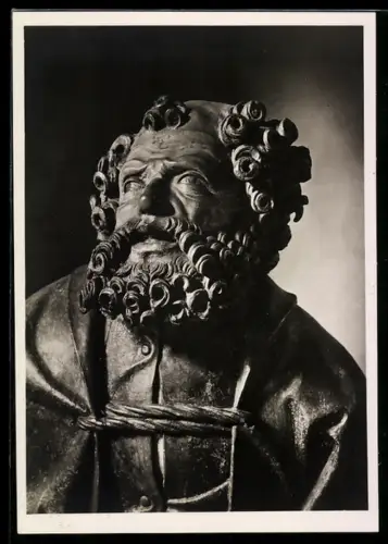 Foto-AK Deutscher Kunstverlag, Nr. 13: Berlin, Kopf des Apostel Petrus aus der Oelberggruppe