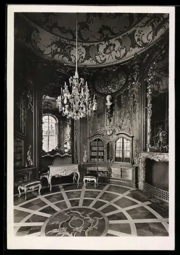 Foto-AK Deutscher Kunstverlag, Nr. 17: Potsdam, Schloss Sanssouci, Bibliothek, Innenansicht