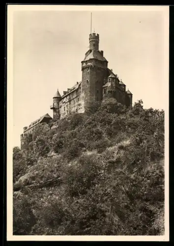 Foto-AK Deutscher Kunstverlag, Nr. 5: Braubach a. Rh., Marksburg mit Umgebung