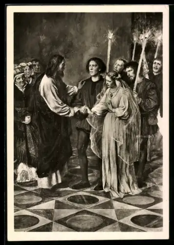 Foto-AK Deutscher Kunstverlag, Nr. 21: Loccum, Die Hochzeit zu Kana im ehem. Zisterzienserkloster