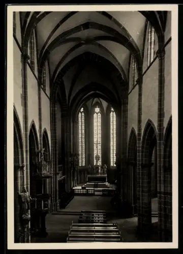 Foto-AK Deutscher Kunstverlag, Nr. 12: Wimpfen im Tal, Mittelschiff und Chor in der Stiftskirche