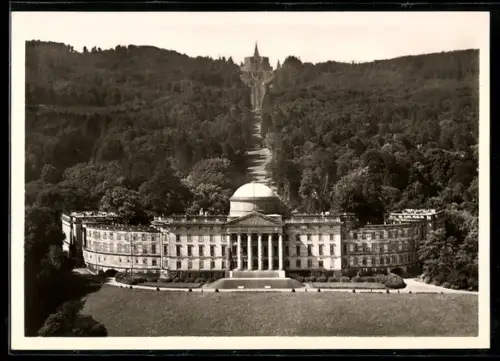 AK Kassel, Schloss Wilhelmshöhe, Oktogon, Luftbild
