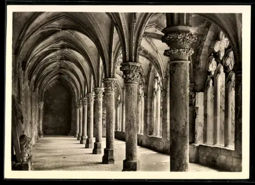 Foto-AK Deutscher Kunstverlag, Nr. 6 a: Walkenried, Ruine vom ehemaligen Zisterzienserkloster, Kreuzgang