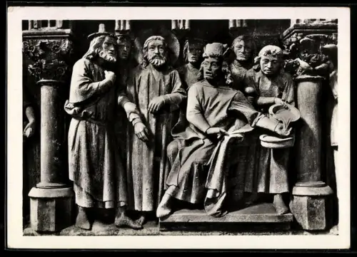 Foto-AK Deutscher Kunstverlag: Naumburg, Handwaschung des Pilatus im Dom