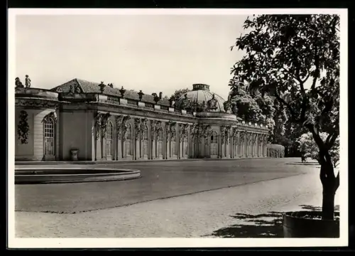 Foto-AK Deutscher Kunstverlag, Nr. 21a: Potsdam, Schloss Sanssouci, Aussenansicht der Gartenseite
