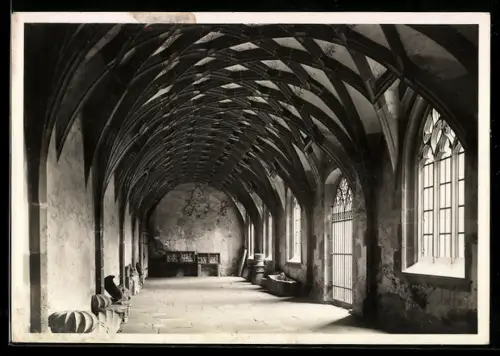 Foto-AK Deutscher Kunstverlag, Nr. 22: Maulbronn, Ehemalige Zisterzienserabtei, Parlatorium aus dem Jahr 1493