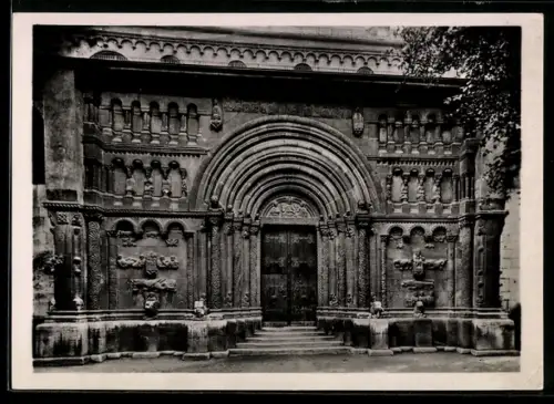 Foto-AK Deutscher Kunstverlag, NR: 15, Regensburg, S. Jakob, Hauptportal am nördlichen Seitenschiff