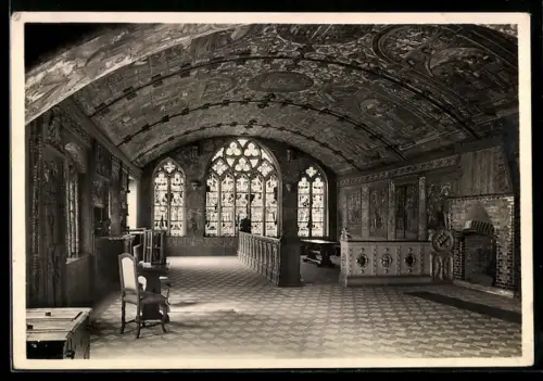 Foto-AK Deutscher Kunstverlag, NR 17a: Lüneburg, Rathaus, Gerichtslaube, Innenansicht