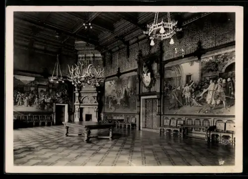 Foto-AK Deutscher Kunstverlag, NR 6: Wernigerode, Festsaal im Schloss, Innenansicht