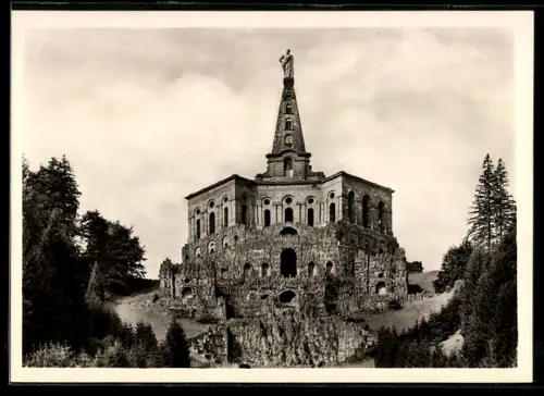 Foto-AK Deutscher Kunstverlag, Nr. 5: Kassel-Wilhelmshöhe, Oktogon mit Herkules
