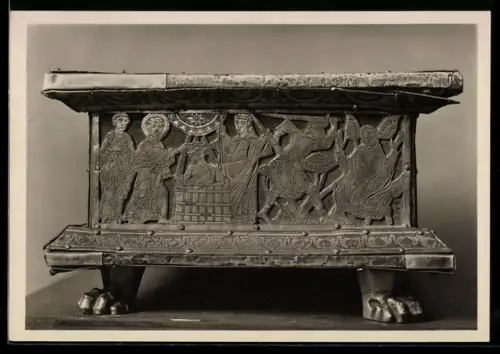 Foto-AK Deutscher Kunstverlag, Nr. Pn 27: Paderborn, Abdinghofer Tragaltar im Franziskanerkloster