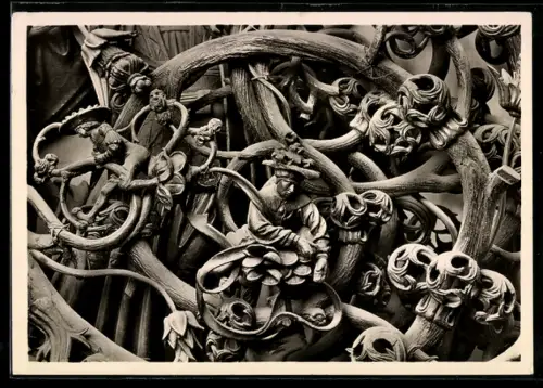 Foto-AK Deutscher Kunstverlag, Nr. 38: Xanten, Teilstück der Wurzel Jesse im St. Viktorsdom