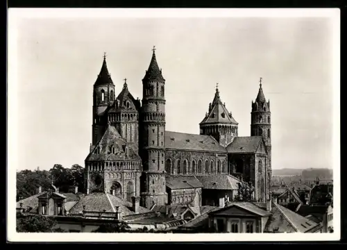 Foto-AK Deutscher Kunstverlag, Nr. 1: Worms, der Dom von Südwesten