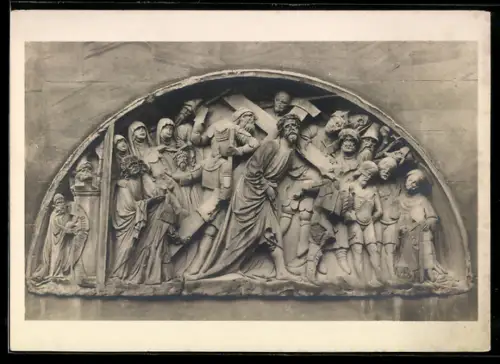 Foto-AK Deutscher Kunstverlag, Nr. Sp 12: Speyer, Relief der Kreuztragung an der Südseite im Dom