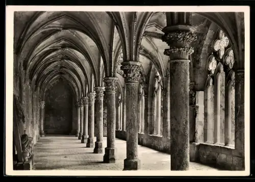 Foto-AK Deutscher Kunstverlag, Nr. 6a: Walkenried, Ruine des ehemaligen Zisterzienserklosters, Kreuzgang