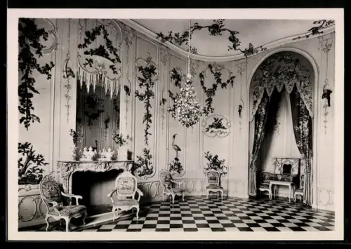 Foto-AK Deutscher Kunstverlag, Nr. 19a: Potsdam, Schloss Sanssouci, Voltairezimmer