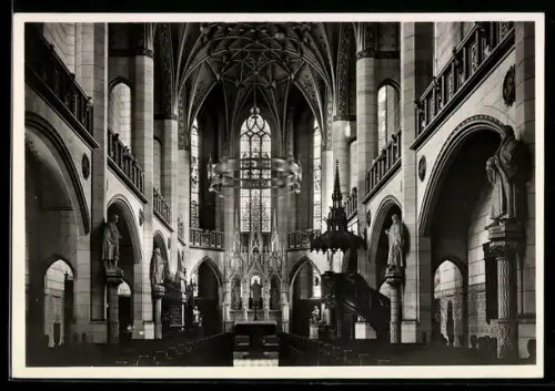 Foto-AK Deutscher Kunstverlag, Nr. 7: Wittenberg, Lutherstadt, Innenansicht der Schlosskirche Richtung Osten