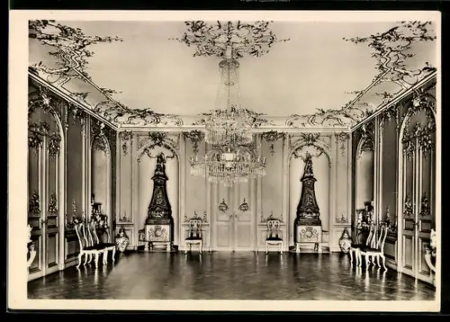 Foto-AK Deutscher Kunstverlag, Nr. 7a: Wilhelmstal bei Kassel, Speisesaal im Schloss