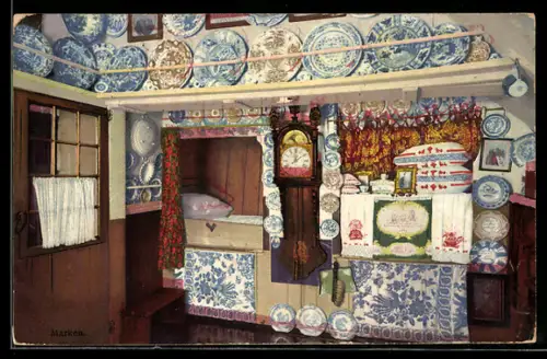 AK Photochromie NR 3062: Marken, Blick in eine Bauernstube