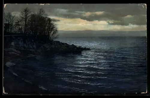 Künstler-AK Photochromie Nr.: 1883, Partie am Ufer