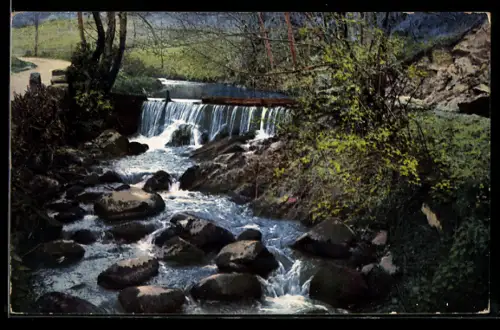 Künstler-AK Photochromie Nr. 3010: Am Kirnbach im Schwarzwald