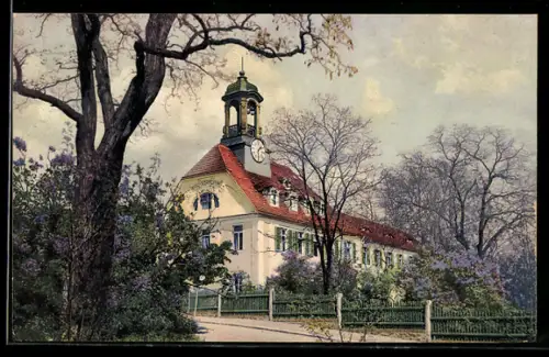 Künstler-AK Photochromie Nr. 2187: Blick zum Rathaus