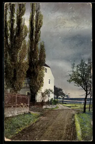 Künstler-AK Photochromie Nr. 1775: Haus an einer Landstrasse