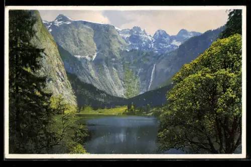 Künstler-AK Photochromie Nr. 5065: Blick auf den Obersee mit Rothbachfall