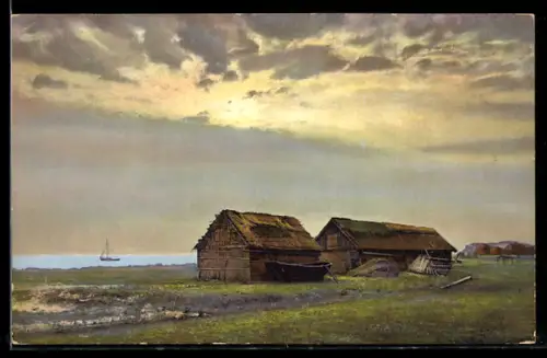 Künstler-AK Photochromie Nr. 2878: Häuser mit Uferpartie