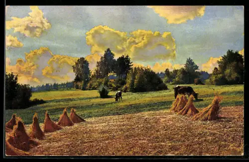 AK Photochromie NR 2838: Kühe auf der Weide