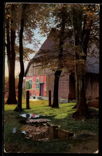 AK Photochromie Nr. 2484: Motiv einer Scheune