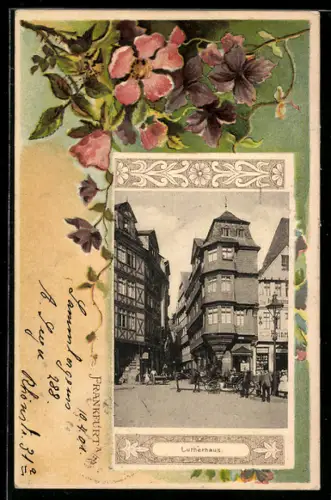 Passepartout-AK Alt-Frankfurt, Lutherhaus