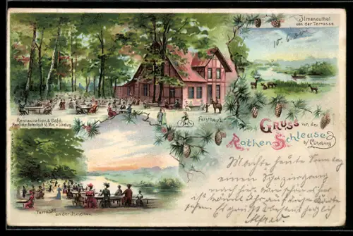 Lithographie Lüneburg, Restaurant & Cafe zur Rothen Schleuse