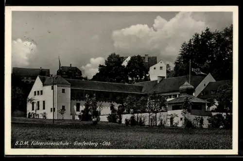 AK Greifenberg /Obb., B.D.M. Führerinnenschule, -Fahne