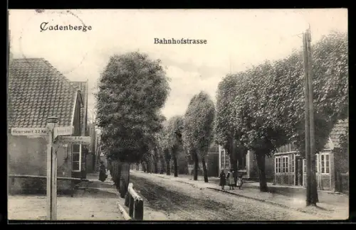 AK Cadenberge, Blick in die Bahnhofstrasse