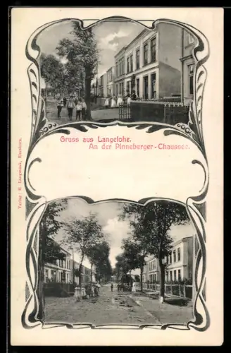 AK Langelohe, Strasse an der Pinneberger-Chaussee